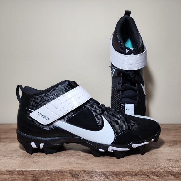 Nike Force Trout 7 Keystone Black White Baseball Cleats CT0831-005 Men's Size 13 - Picture 10 of 11
